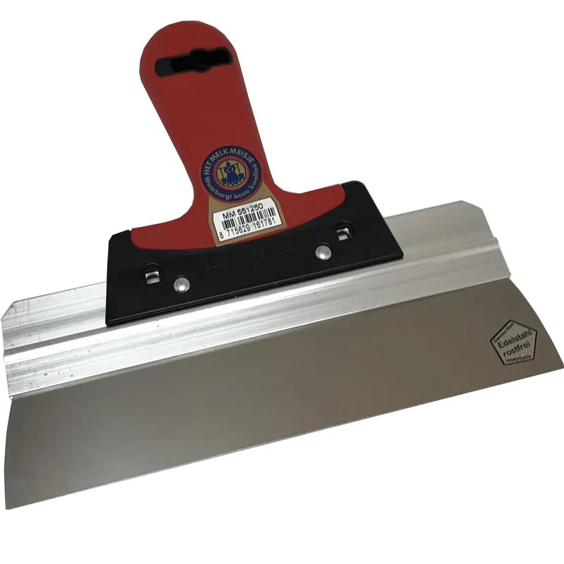 Melkmeisje spackmes RVS 250mm softgrip aluminium houder | Topdeal