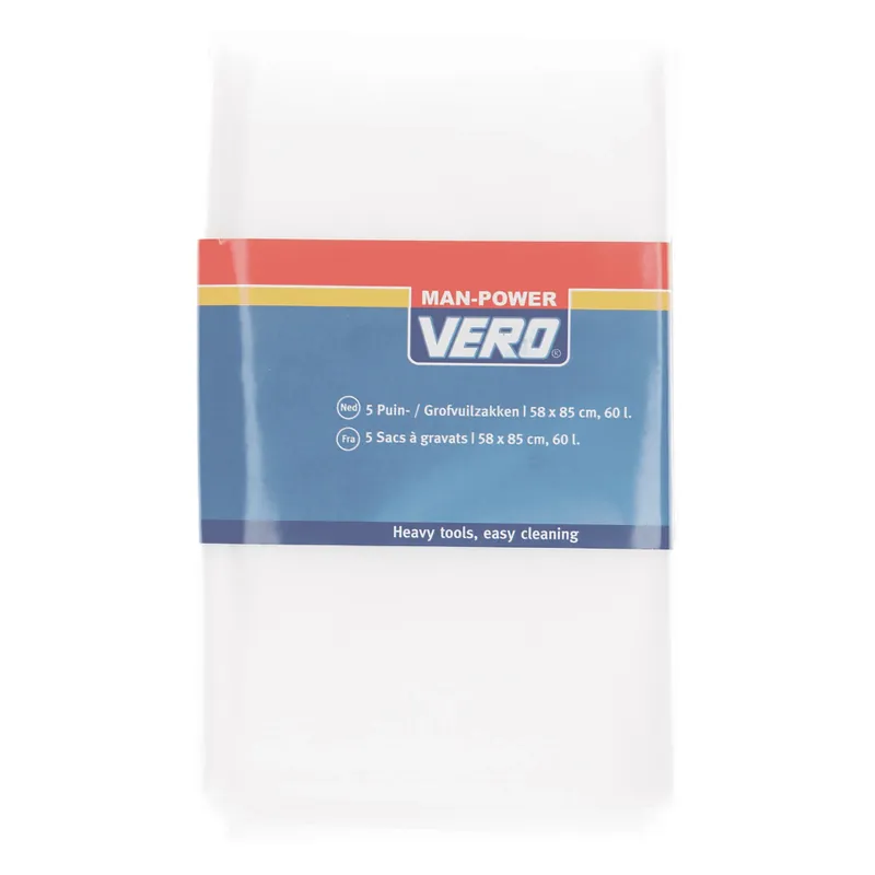 Premium - Vero puin- en grofvuilzak met handvatten 60 liter - per 5 stuks