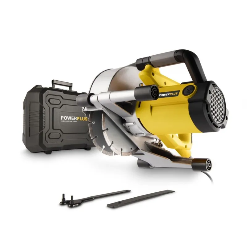 PowerPlus muurfrees sleuvenfrees 230V 1800W met 2x 150mm diamantschijven - Voeg toe aan winkelwagen