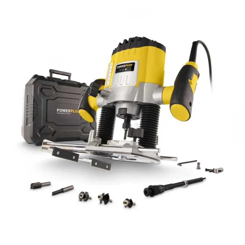 Favoriet van klanten | PowerPlus bovenfrees 230V 1200W met fijninstelling - complete set met 6 frezen