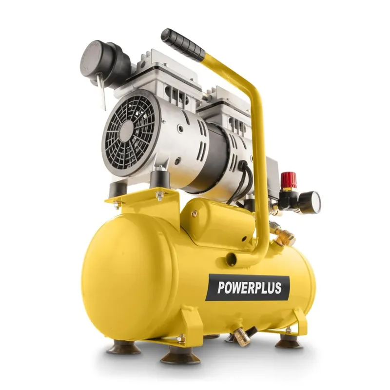 PowerPlus stille compressor olievrij 6l tank 230V 550W 8bar 105 l/min - Dagdeal