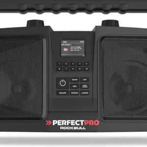 PerfectPro bouwradio Rockbull Bluetooth DAB+ FM AUX 2x25W IP65 | Expreslevering