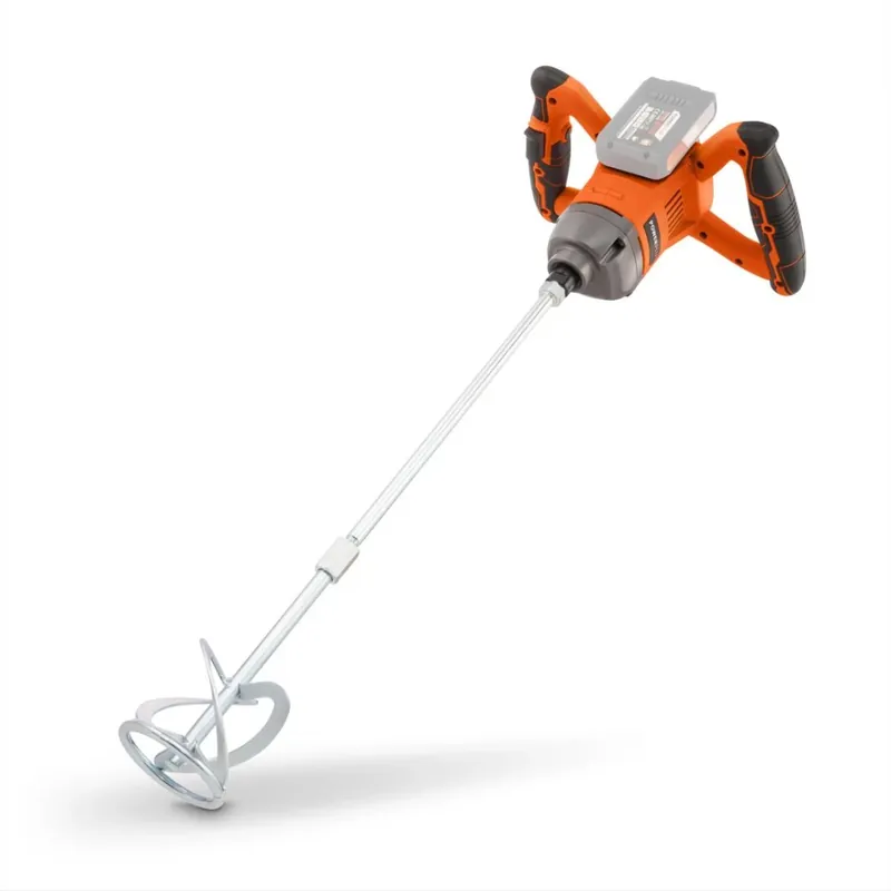 PowerPlus accu betonmixer verfmixer 20V Dual Power 6 snelheden basic body - compleet met mengstaaf - Op voorraad