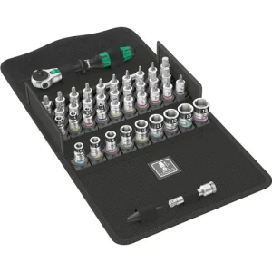 Zolang de voorraad strekt | Wera 8100 SA All-in Zyklop Speed-ratelset, 42-delig gereedschapsset (Zwart/groen, 1/4"-aandrijving, met vasthoudfunctie, metrisch)