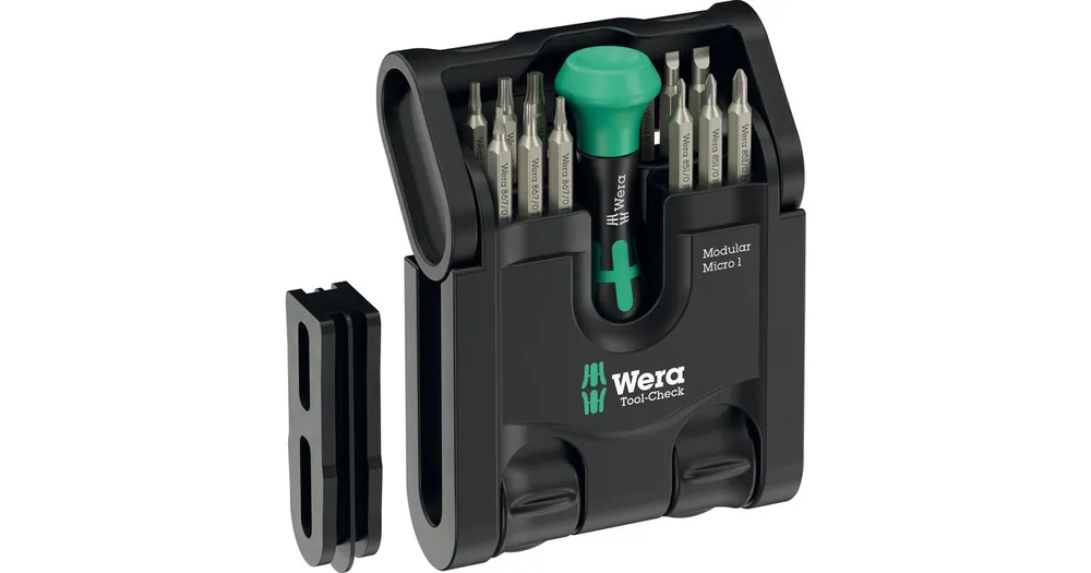 Actieprijs | Wera Tool-Check Modular Micro 1, 21‑delig bitset (Zwart/groen)