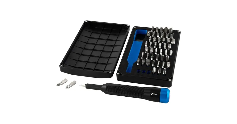 Actie loopt bijna af - iFixit Mahi - 48 Bit Driver Kit bitset (Zwart/blauw)