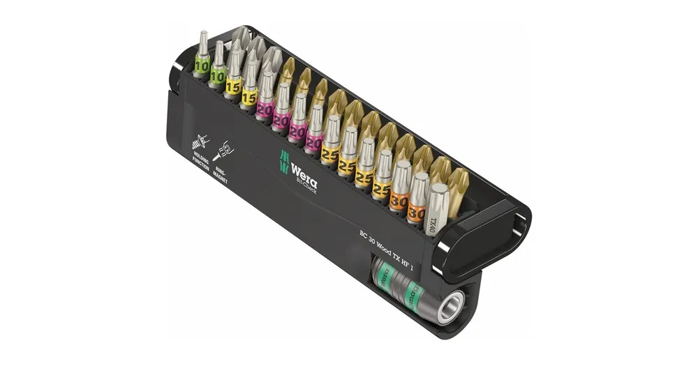 Wera Bit-Check 30 Wood TX HF 1 bitset (30‑delig) | Populair