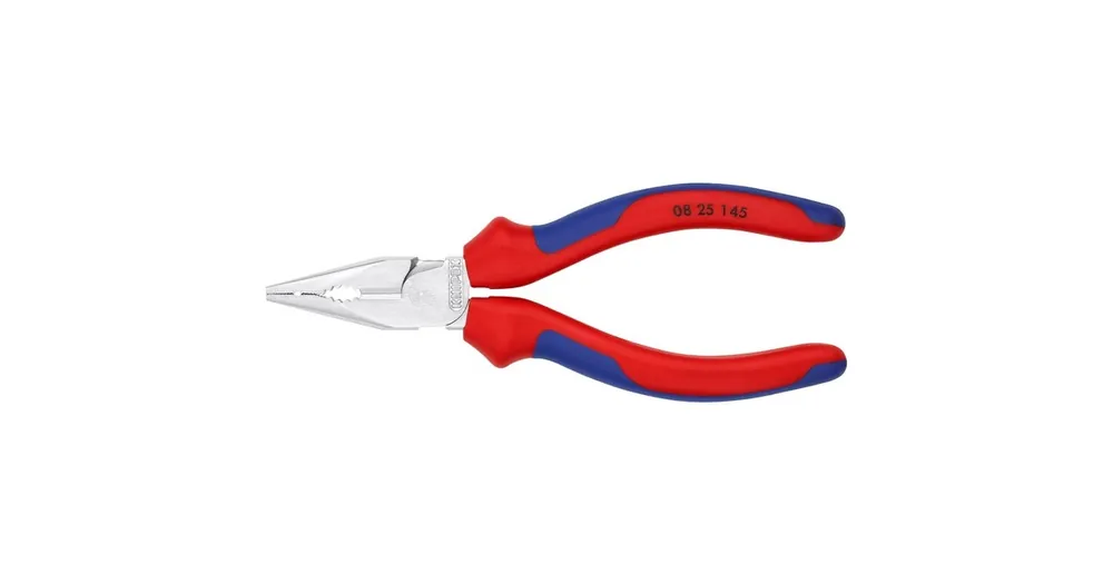 Uitverkoop | KNIPEX Spitsbek Combinatietang 0825145 (Rood/blauw)