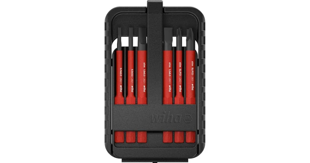 Populair | Wiha Bitset slimBit electric (Rood, 6-delig in slimBit-box)