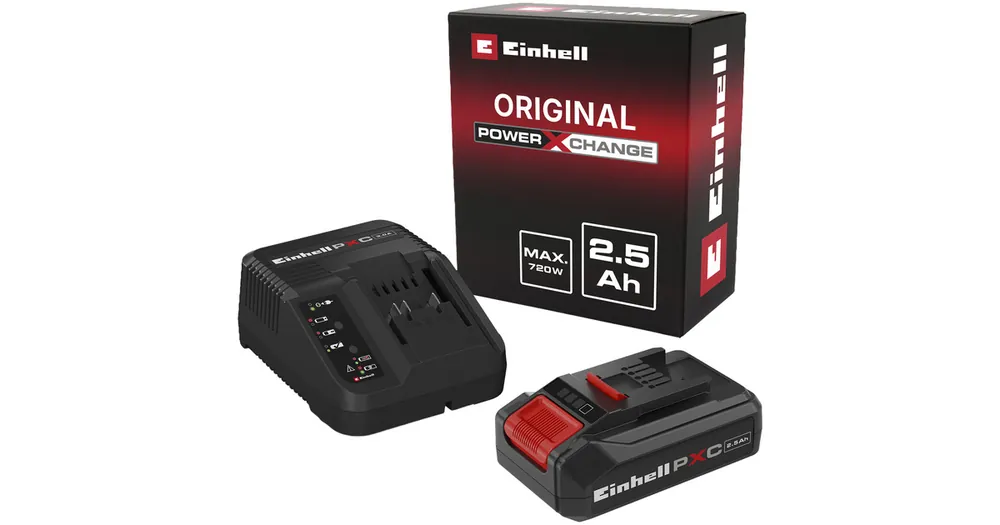 EINHELL 18V 2,5Ah PXC Starter Kit set (Zwart/rood) - Veilig winkelen
