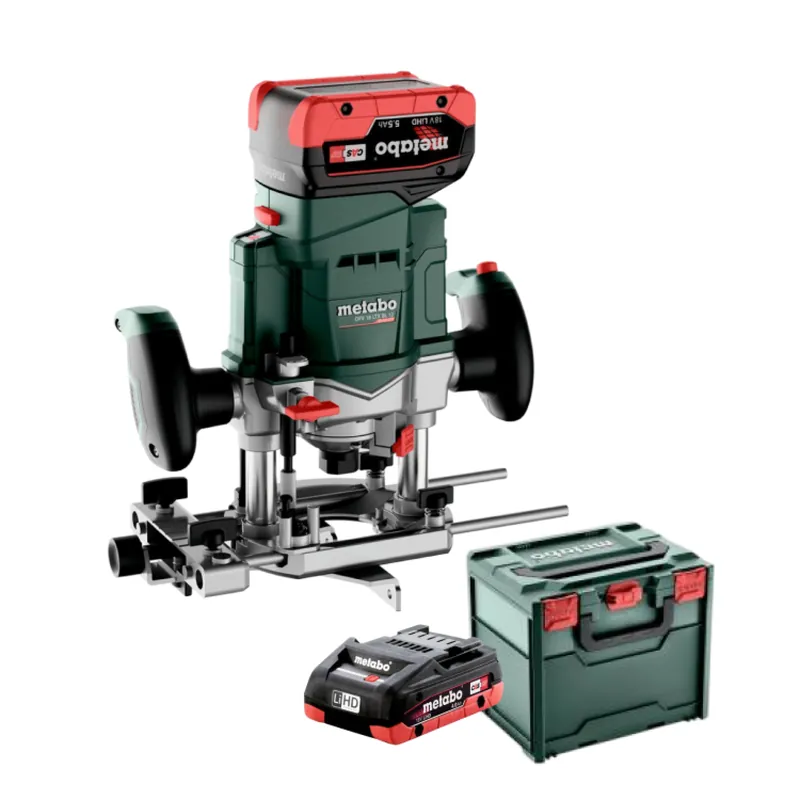 Aanbieding | Metabo OFV 18 LTX BL 12 18V Li-ion accu bovenfrees set (2x 5.5Ah accu) in MetaBox