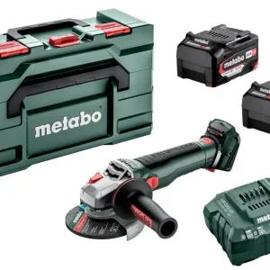Tijdelijke aanbieding | Metabo WB 18 LT BL 11-125 Quick 18V Li-Ion Accu-slijper set (2x 5.2Ah) in MetaBox