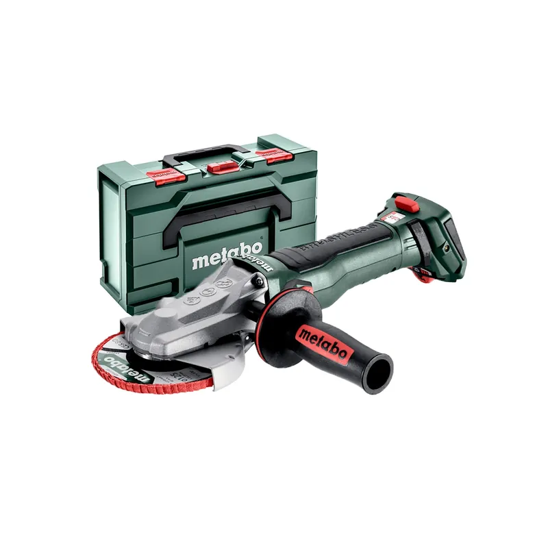Voordelig - Metabo WVBF 18 LT BL 11-125 Quick 18V Li-ion accu platkopslijper body in MetaBox - 125mm