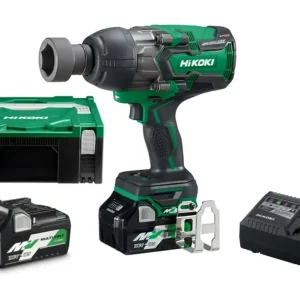 Scherp geprijsd | HiKOKI WR36DAWRZ 36V MultiVolt Li-Ion accu slagmoersleutel set (2x 2,5Ah accu) in HSC - 1100Nm - 3/4" - koolborstelloos