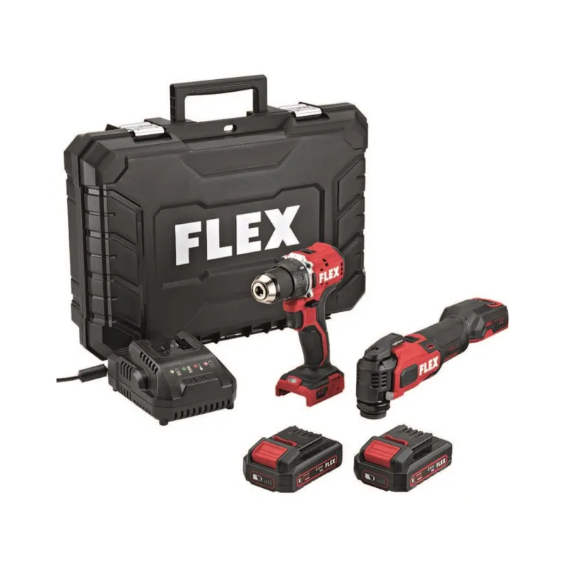 Lage prijs | Flex DD LD+MT 18-ECTC/2.5 18V accu Multitool + boorschroefmachine (2x accu) in koffer
