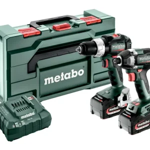Scherp geprijsd - Metabo Comboset 2.8.8. 18V Li-ion accu klopboormachine en slagmoersleutel set (2x5.2Ah) in metaBOX