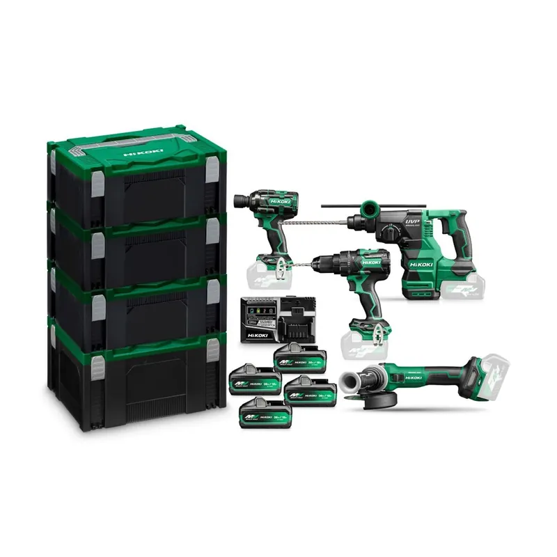 Superprijs | HiKOKI KC36H4A-MVB4 18V Li-ion accu 4-Delige combiset (4x 4.0Ah/8.0Ah accu) in HSC