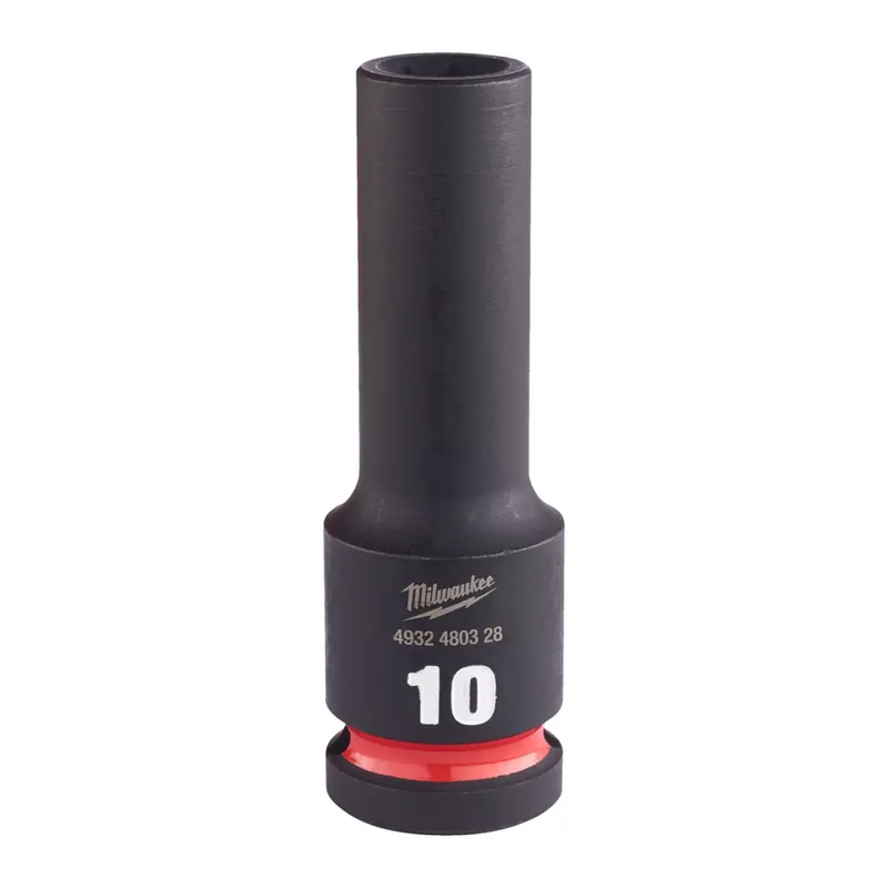 Milwaukee 4932480328 SHOCKWAVE lange krachtdop - 10mm - 1/2" | Direct kopen