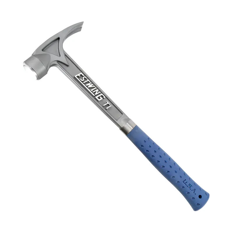 Lage prijs | Estwing 02-45TIBL Rechte titanium klauwhamer - vinyl blauwe handgreep - 370 gram kopgewicht