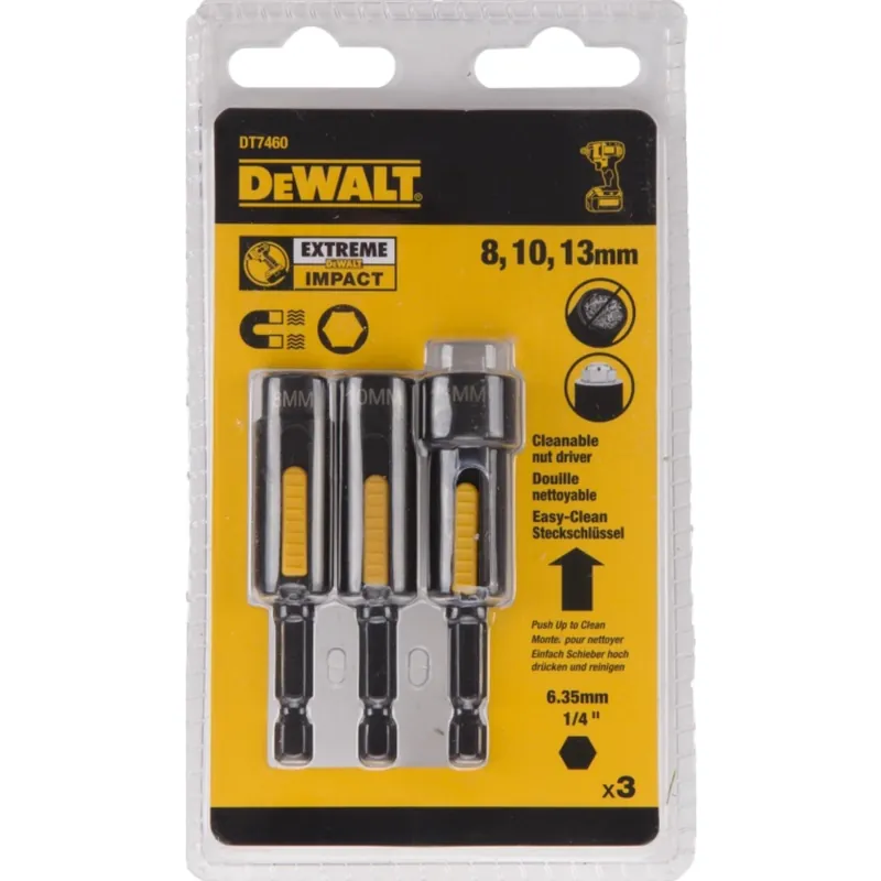 Bespaar nu | DeWALT DT7460-QZ 3 delige extreme impact bit dopsleutelset