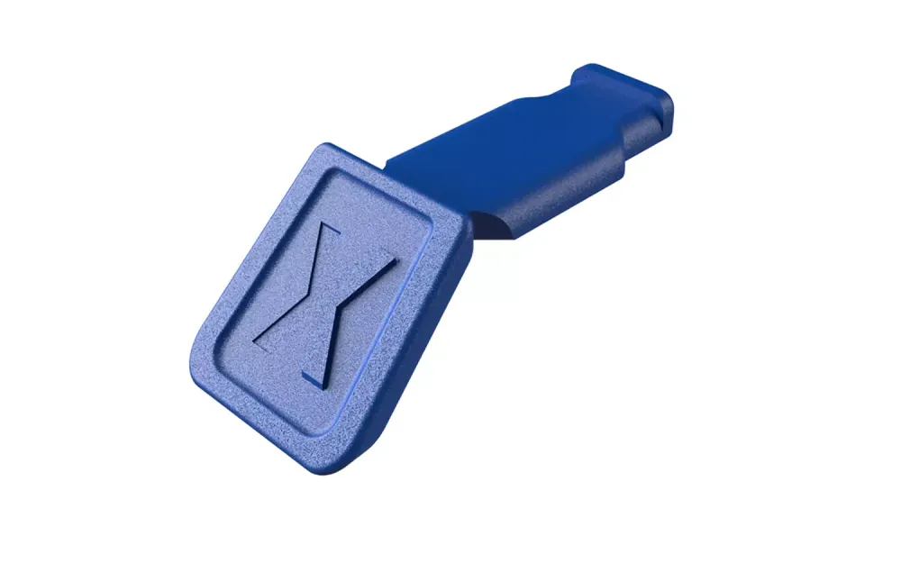 Op = op - Knipex 00 61 10 CB ColorCode clips blauw (10st)