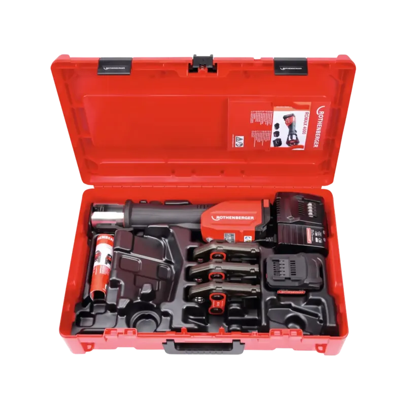 Rothenberger ROMAX 4000 accupersmachine (18 V, 4 Ah, SV 15-22-28) - Actie