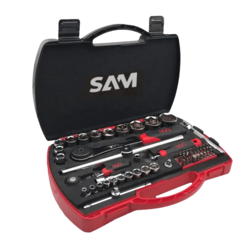 Sam Doppenset met accessoires (1/4 en 1/2, 60-delig) - Topprijs