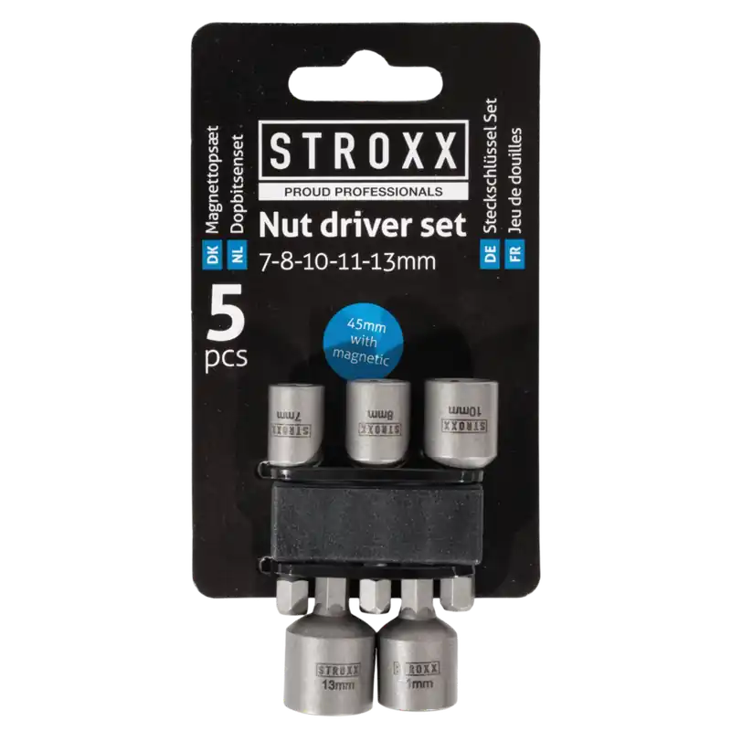 Nieuw binnen - STROXX zeskantdop magnetische bitset (5-delig, 7-13 mm)
