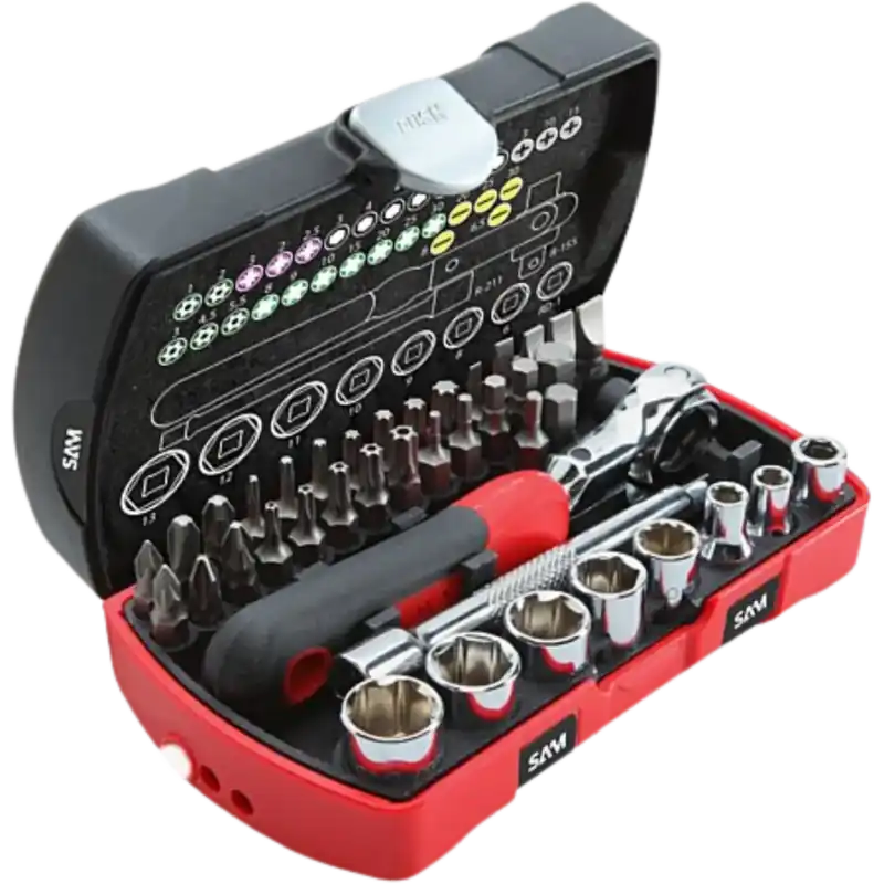 Uitverkoop | Sam 73-R40 Koffer met doppen en accessoires (1/4, 40-delig)