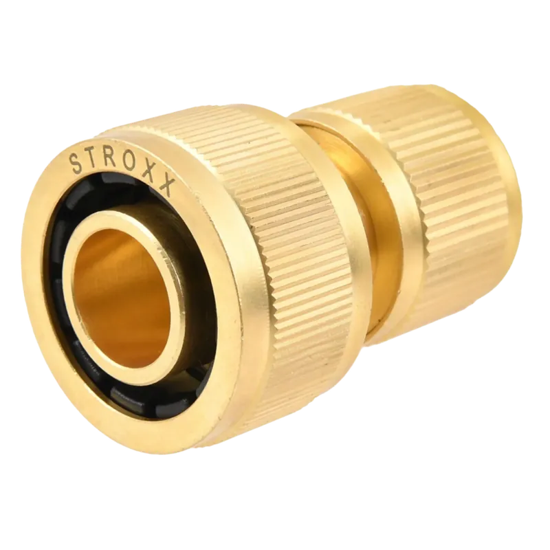 Klantfavoriet - STROXX messing slangstuk (3/4 inch, met waterstop)