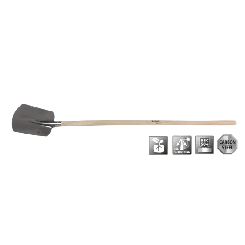 Polet Traditional zandschop NR00 (rechte uitvoering, houten steel, 1,3 m) - Actie
