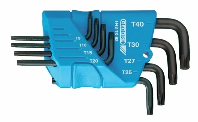 Stiftsleutelset Torx 9-Dlg. T7-T40 - Premium