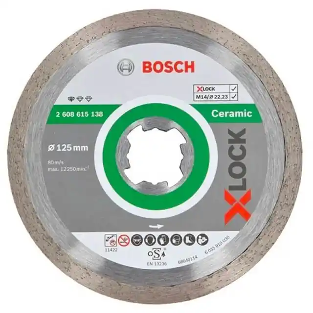 Bespaar nu | Bosch X-LOCK Standard For Ceramic Diamantdoorslijpschijf 125 X 1,6 X 22,23 Mm